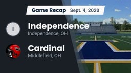 Recap: Independence  vs. Cardinal  2020