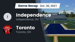 Recap: Independence  vs. Toronto 2021
