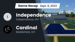 Recap: Independence  vs. Cardinal  2023