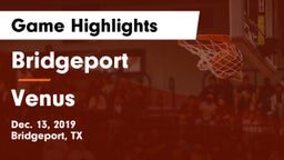 Bridgeport  vs Venus  Game Highlights - Dec. 13, 2019