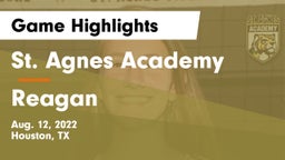 St. Agnes Academy  vs Reagan  Game Highlights - Aug. 12, 2022