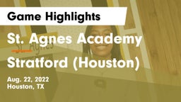 St. Agnes Academy  vs Stratford  (Houston) Game Highlights - Aug. 22, 2022