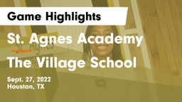 St. Agnes Academy  vs The Village School Game Highlights - Sept. 27, 2022