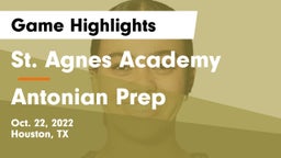 St. Agnes Academy  vs Antonian Prep  Game Highlights - Oct. 22, 2022