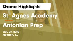 St. Agnes Academy  vs Antonian Prep  Game Highlights - Oct. 22, 2022