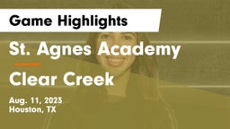 St. Agnes Academy  vs Clear Creek  Game Highlights - Aug. 11, 2023