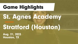 St. Agnes Academy  vs Stratford  (Houston) Game Highlights - Aug. 21, 2023