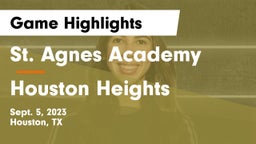 St. Agnes Academy  vs Houston Heights Game Highlights - Sept. 5, 2023