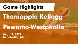 Thornapple Kellogg  vs Pewamo-Westphalia  Game Highlights - Aug. 19, 2022