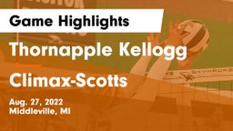 Thornapple Kellogg  vs ******-Scotts  Game Highlights - Aug. 27, 2022
