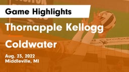 Thornapple Kellogg  vs Coldwater  Game Highlights - Aug. 23, 2022