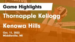 Thornapple Kellogg  vs Kenowa Hills  Game Highlights - Oct. 11, 2022