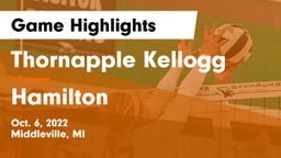 Thornapple Kellogg  vs Hamilton  Game Highlights - Oct. 6, 2022