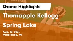 Thornapple Kellogg  vs Spring Lake  Game Highlights - Aug. 18, 2023