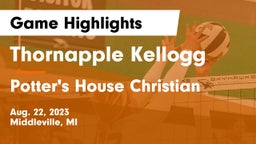 Thornapple Kellogg  vs Potter's House Christian Game Highlights - Aug. 22, 2023