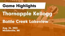 Thornapple Kellogg  vs Battle Creek Lakeview  Game Highlights - Aug. 26, 2023