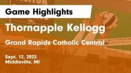 Thornapple Kellogg  vs Grand Rapids Catholic Central  Game Highlights - Sept. 12, 2023