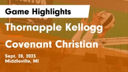 Thornapple Kellogg  vs Covenant Christian Game Highlights - Sept. 28, 2023