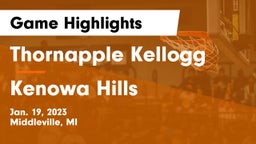 Thornapple Kellogg  vs Kenowa Hills  Game Highlights - Jan. 19, 2023