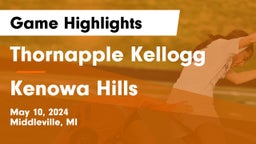 Thornapple Kellogg  vs Kenowa Hills  Game Highlights - May 10, 2024