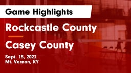 Rockcastle County  vs Casey County  Game Highlights - Sept. 15, 2022