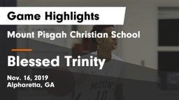 Mount Pisgah Christian School vs Blessed Trinity  Game Highlights - Nov. 16, 2019