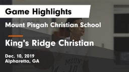 Mount Pisgah Christian School vs King's Ridge Christian  Game Highlights - Dec. 10, 2019
