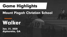 Mount Pisgah Christian School vs Walker Game Highlights - Jan. 21, 2020