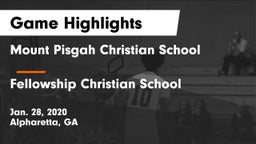 Mount Pisgah Christian School vs Fellowship Christian School Game Highlights - Jan. 28, 2020