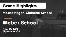 Mount Pisgah Christian School vs Weber School Game Highlights - Nov. 21, 2020