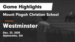 Mount Pisgah Christian School vs Westminster  Game Highlights - Dec. 22, 2020