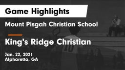 Mount Pisgah Christian School vs King's Ridge Christian  Game Highlights - Jan. 22, 2021