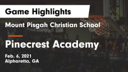 Mount Pisgah Christian School vs Pinecrest Academy  Game Highlights - Feb. 6, 2021