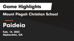 Mount Pisgah Christian School vs Paideia  Game Highlights - Feb. 14, 2023