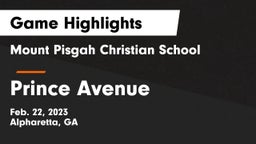 Mount Pisgah Christian School vs Prince Avenue  Game Highlights - Feb. 22, 2023