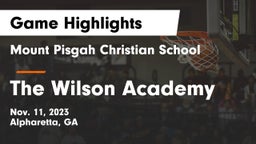 Mount Pisgah Christian School vs The Wilson Academy Game Highlights - Nov. 11, 2023
