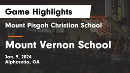 Mount Pisgah Christian School vs Mount Vernon School Game Highlights - Jan. 9, 2024