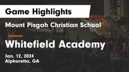 Mount Pisgah Christian School vs Whitefield Academy Game Highlights - Jan. 12, 2024