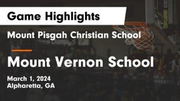 Mount Pisgah Christian School vs Mount Vernon School Game Highlights - March 1, 2024