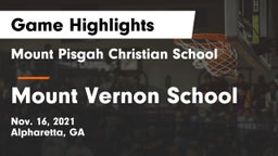 Mount Pisgah Christian School vs Mount Vernon School Game Highlights - Nov. 16, 2021