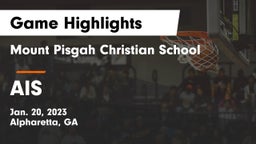 Mount Pisgah Christian School vs AIS Game Highlights - Jan. 20, 2023