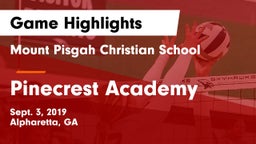Mount Pisgah Christian School vs Pinecrest Academy  Game Highlights - Sept. 3, 2019