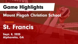 Mount Pisgah Christian School vs St. Francis Game Highlights - Sept. 8, 2020