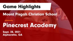 Mount Pisgah Christian School vs Pinecrest Academy  Game Highlights - Sept. 28, 2021