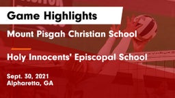 Mount Pisgah Christian School vs Holy Innocents' Episcopal School Game Highlights - Sept. 30, 2021