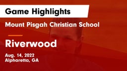 Mount Pisgah Christian School vs Riverwood  Game Highlights - Aug. 14, 2022