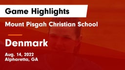 Mount Pisgah Christian School vs Denmark  Game Highlights - Aug. 14, 2022