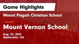 Mount Pisgah Christian School vs Mount Vernon School Game Highlights - Aug. 23, 2022