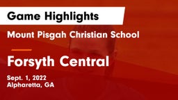 Mount Pisgah Christian School vs Forsyth Central  Game Highlights - Sept. 1, 2022