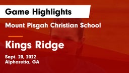 Mount Pisgah Christian School vs Kings Ridge Game Highlights - Sept. 20, 2022
